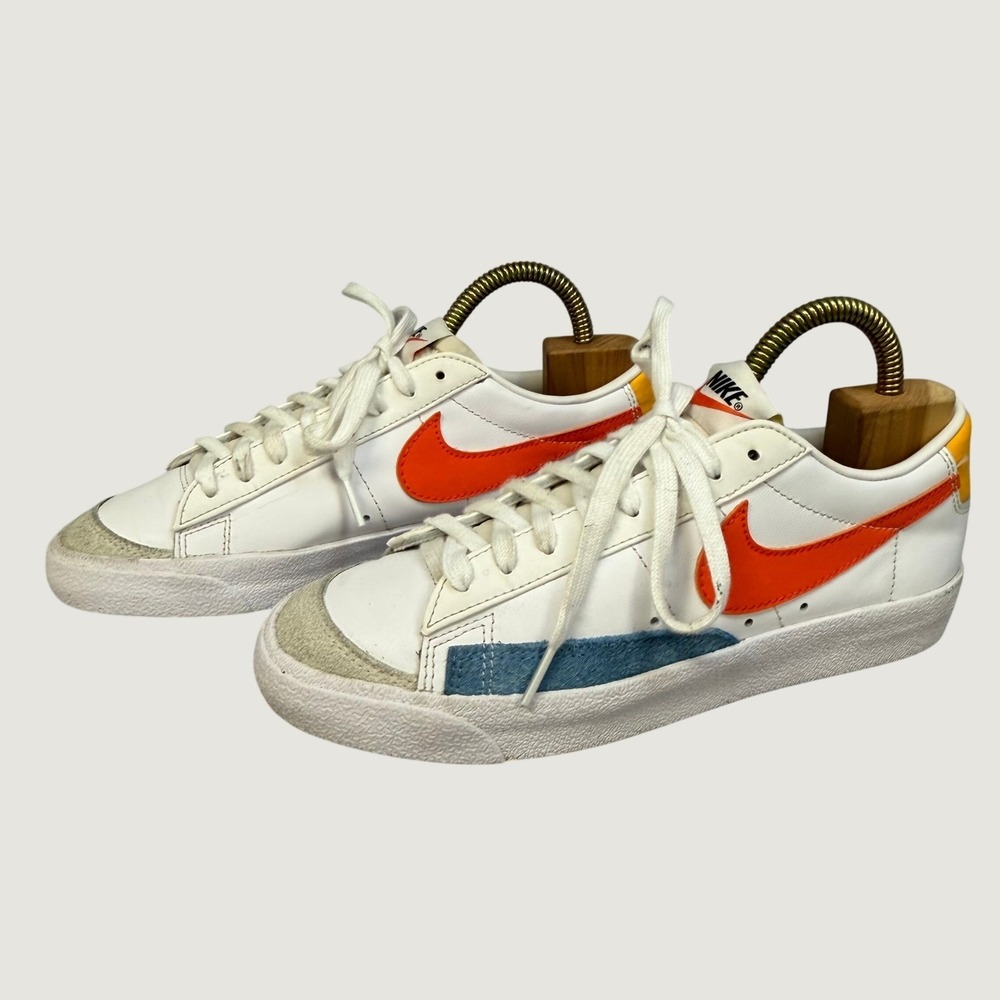 Nike Blazer Low 77 Vintage White Magma Orange University Gold DC4769-105 Mens 7